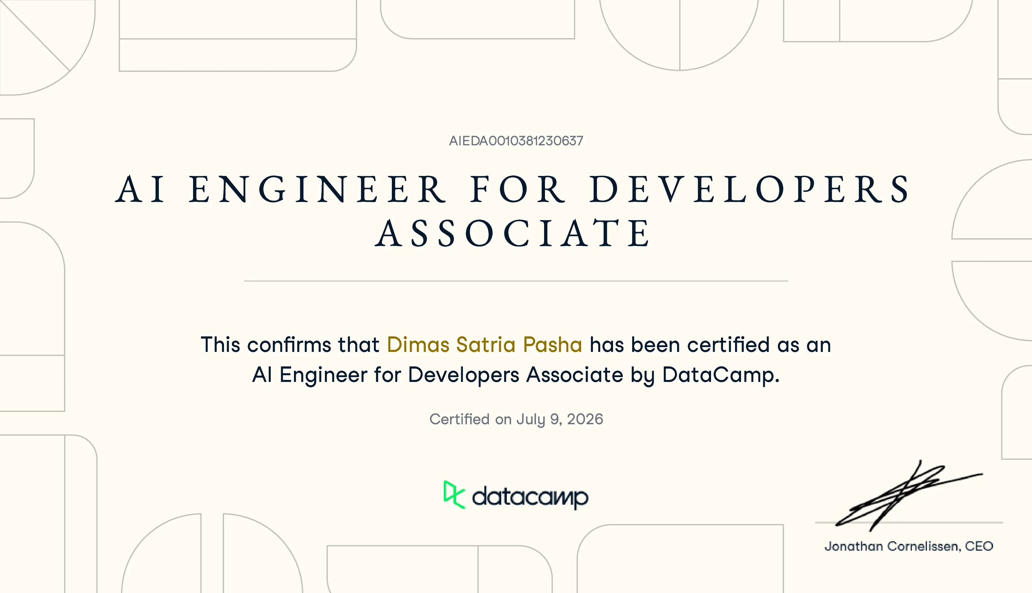 Associate AI Engineer Certificate